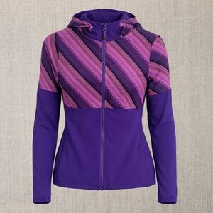 Lululemon Rare Start It Up Purple Razzle Dazzle Reversible Zip Hooded Jacket